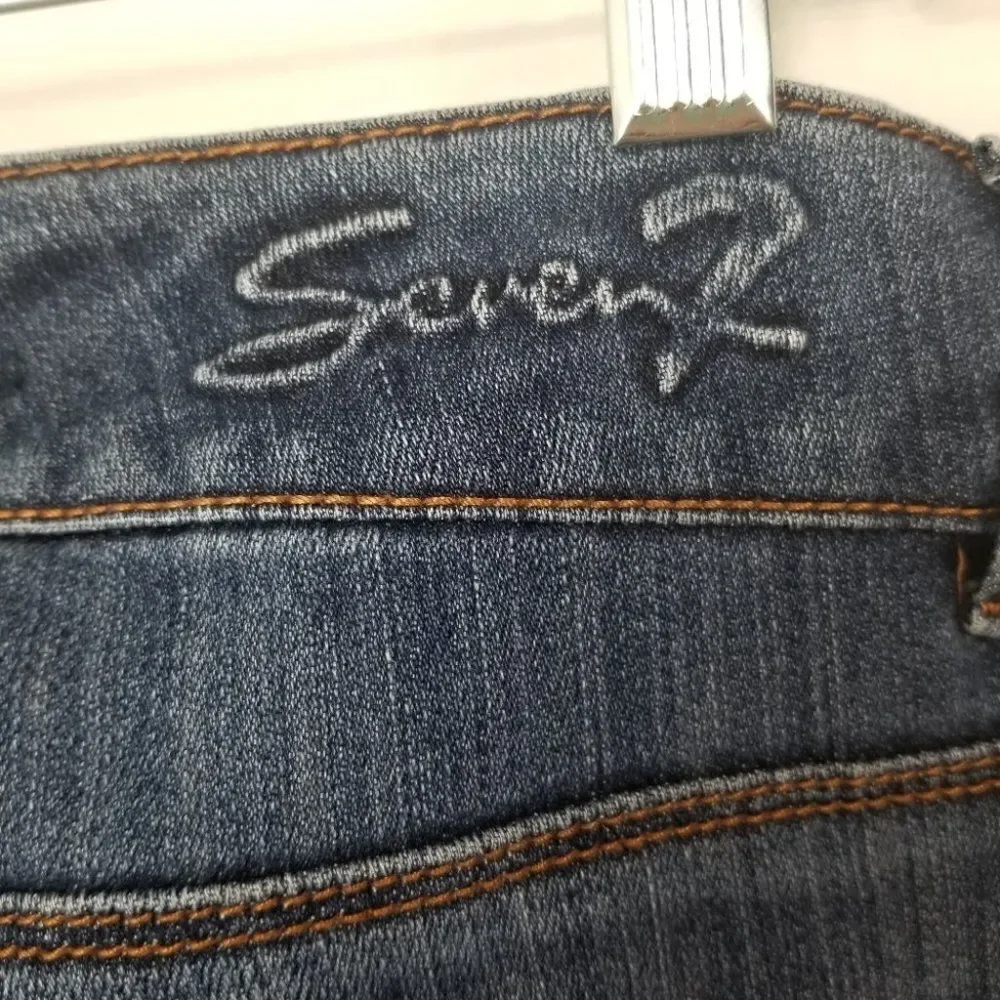 Seven7 Sexy Flare Jeans – Faded Indigo Wash 27 - Picture 6 of 7